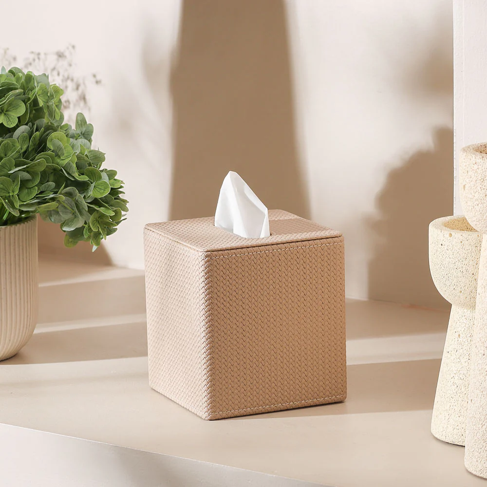 Trey Square Tissue Box Holder - Beige - Image 5