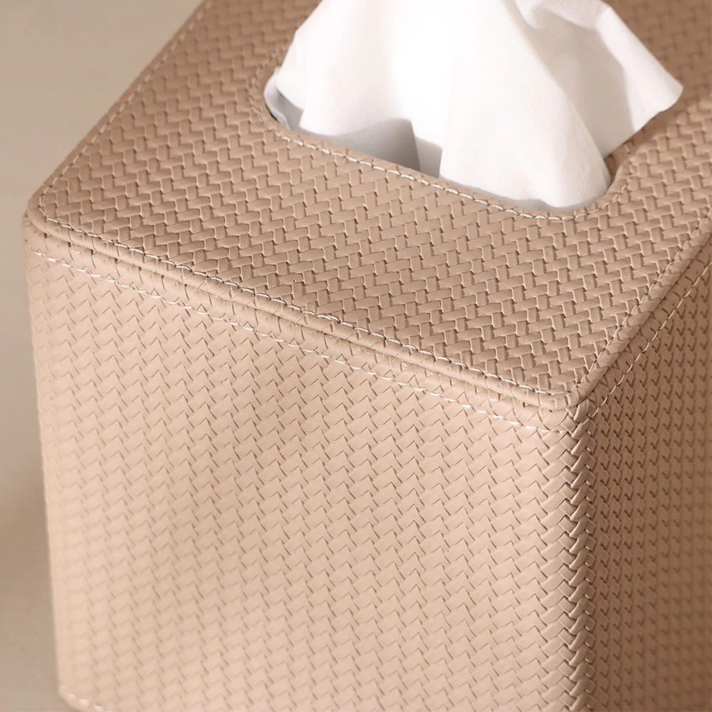 Trey Square Tissue Box Holder - Beige - Image 6