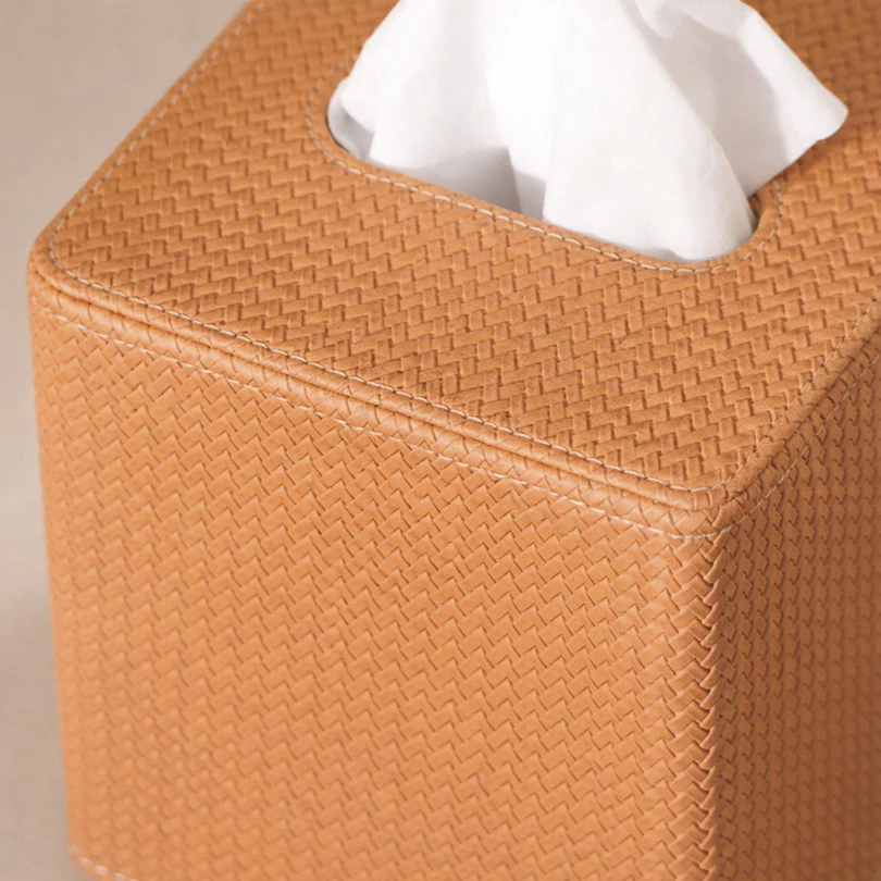 Trey Square Tissue Box Holder - Tan - Image 4
