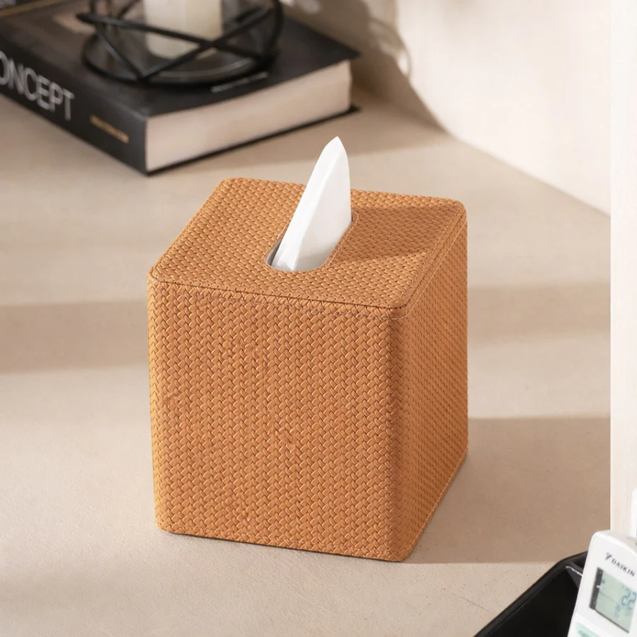 Trey Square Tissue Box Holder - Tan - Image 5