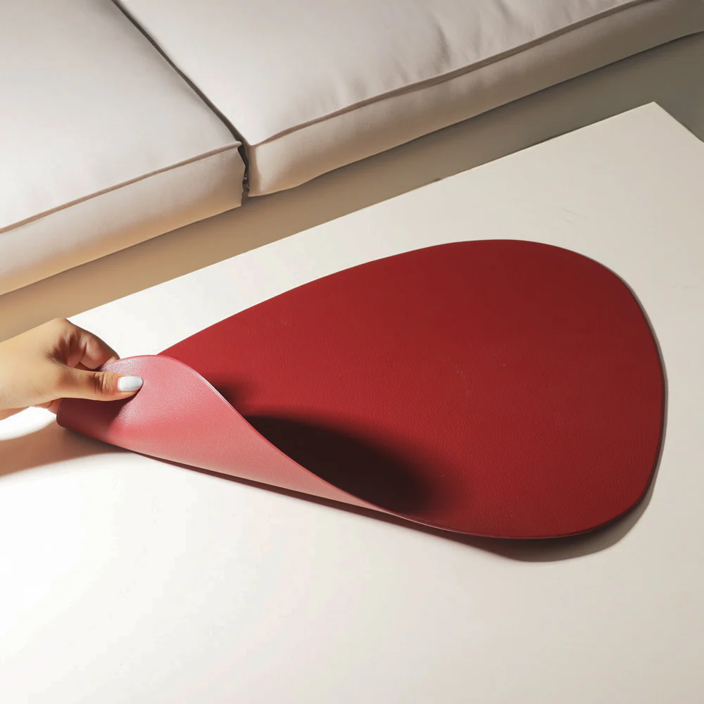Trigonal Placemats, Set of 2 - Burgundy - Image 4