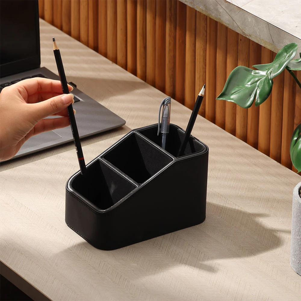 Trio Desk Organiser - Black