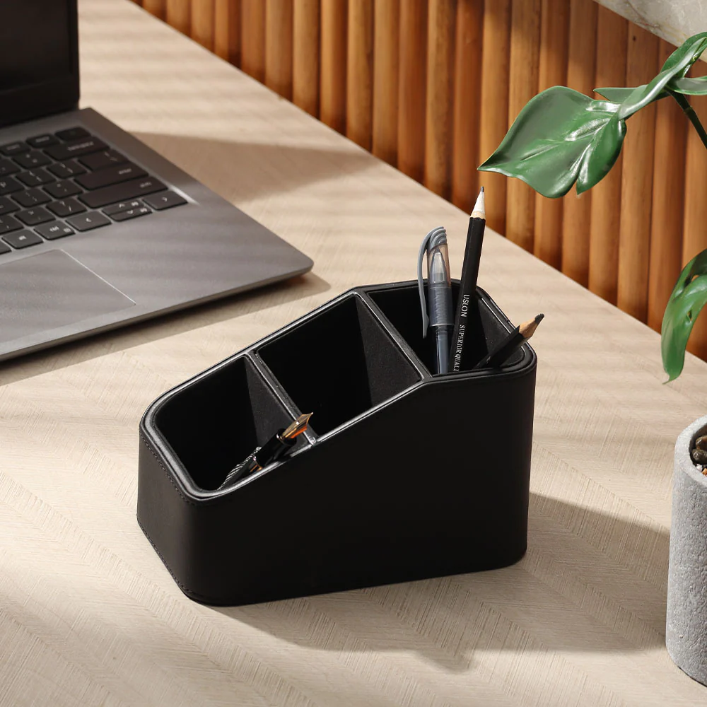 Trio Desk Organiser - Black - Image 4
