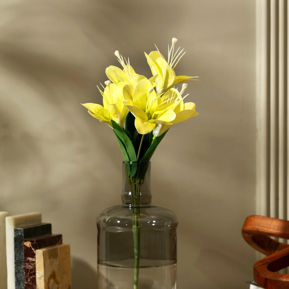 Trumpet Lily Faux Stem, Set of 2 - Citrine - Image 5