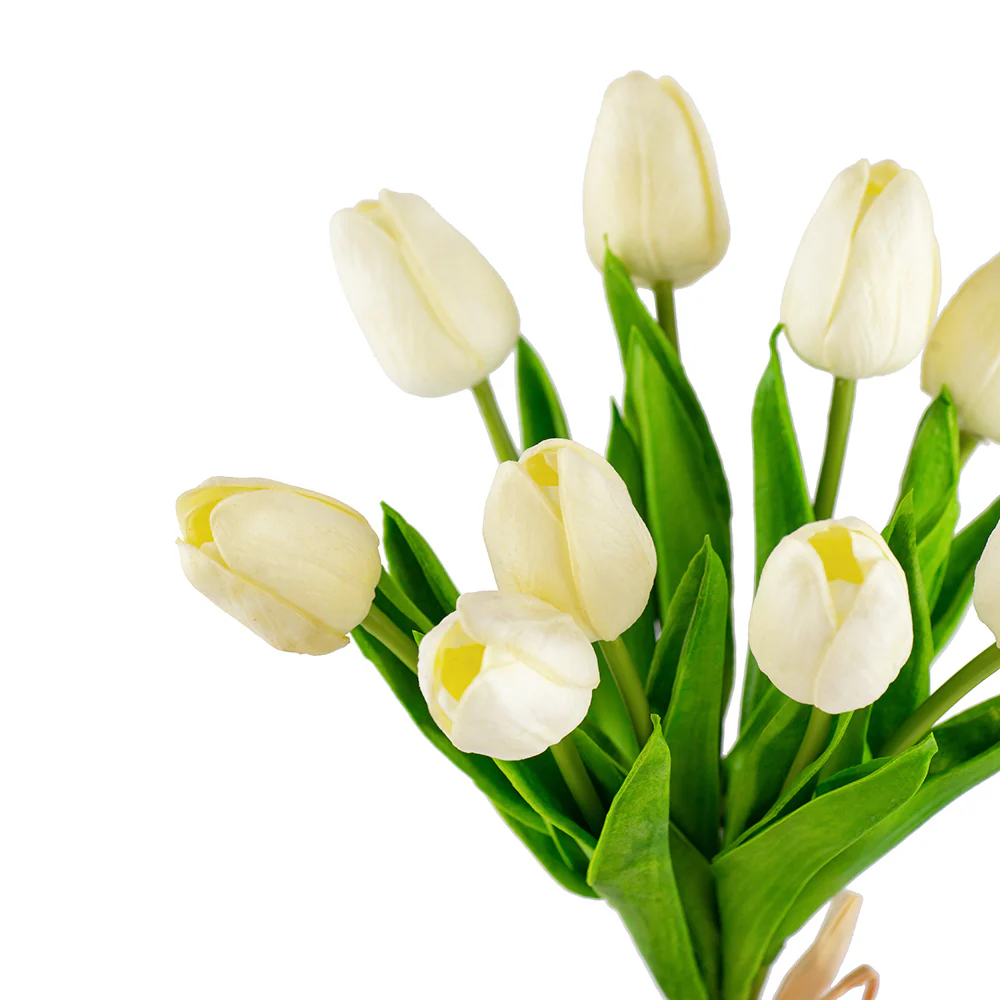 Tulip Buds Faux Bunch - White - Image 11