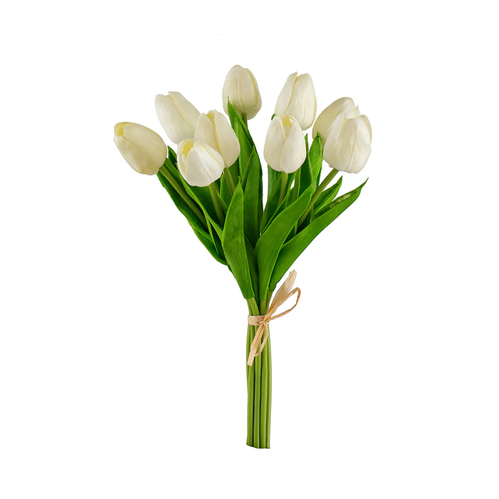Tulip Buds Faux Bunch - White - Image 3
