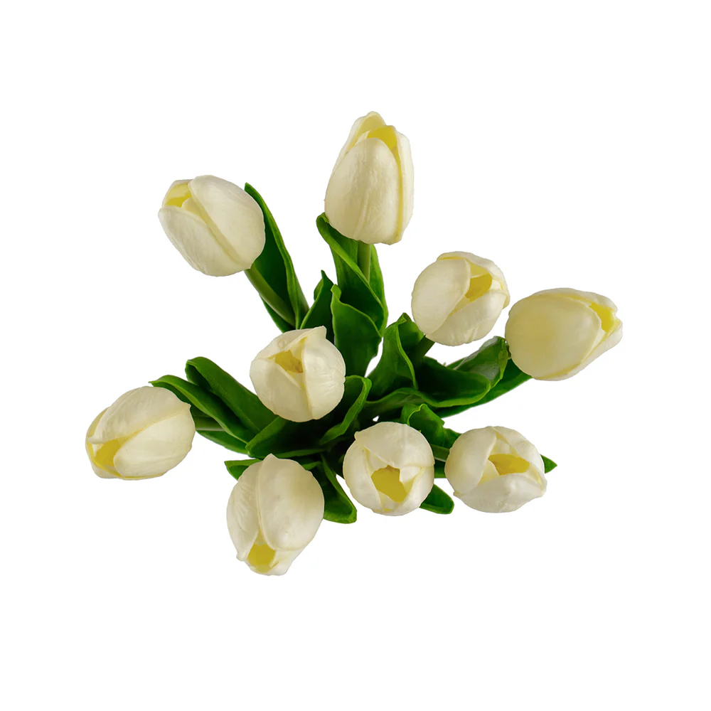 Tulip Buds Faux Bunch - White - Image 5