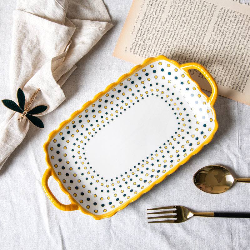Tuscan Dotted Rectangular Serving Pan