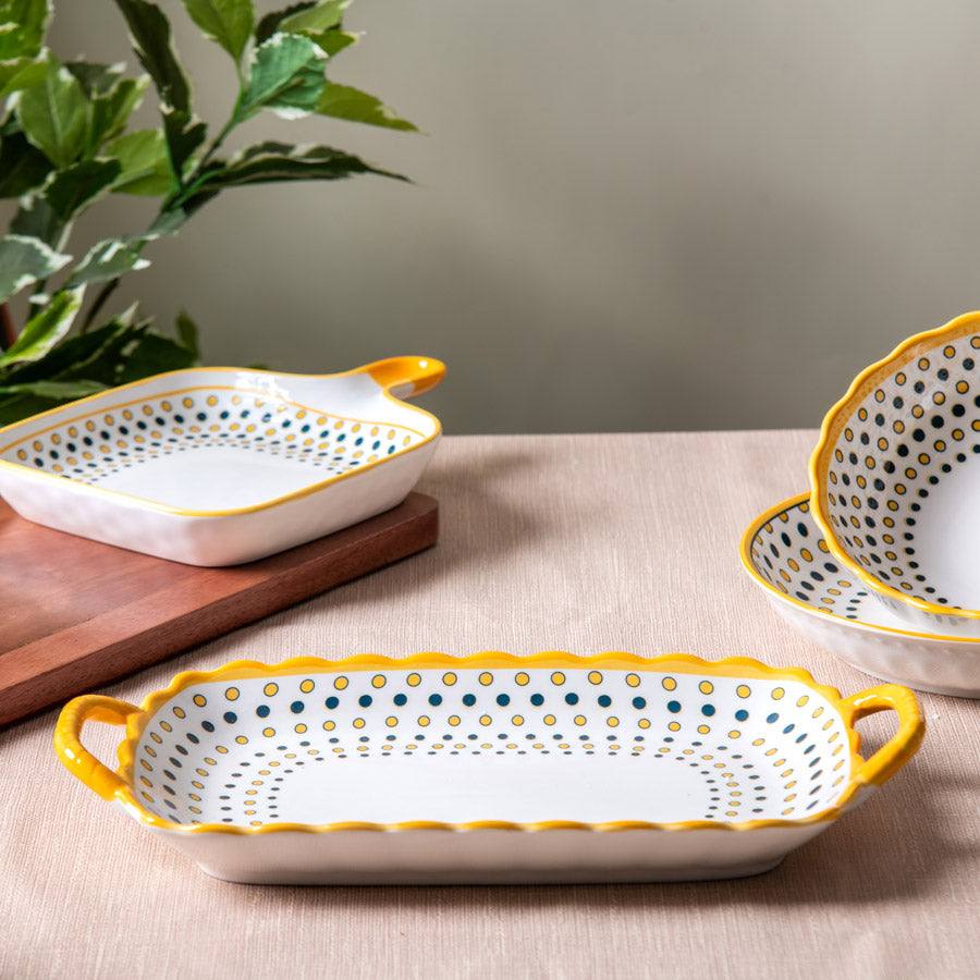 Tuscan Dotted Rectangular Serving Pan - Image 2