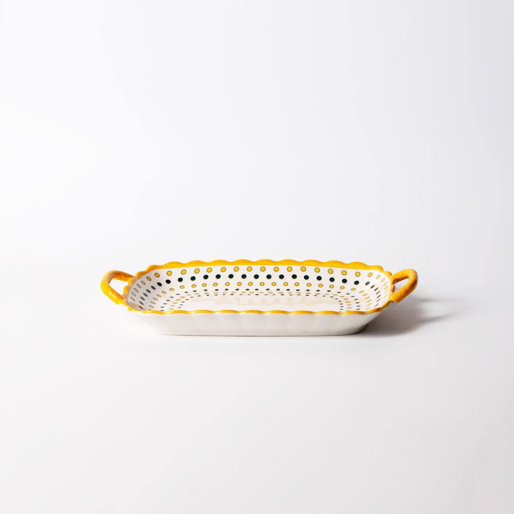 Tuscan Dotted Rectangular Serving Pan - Image 3