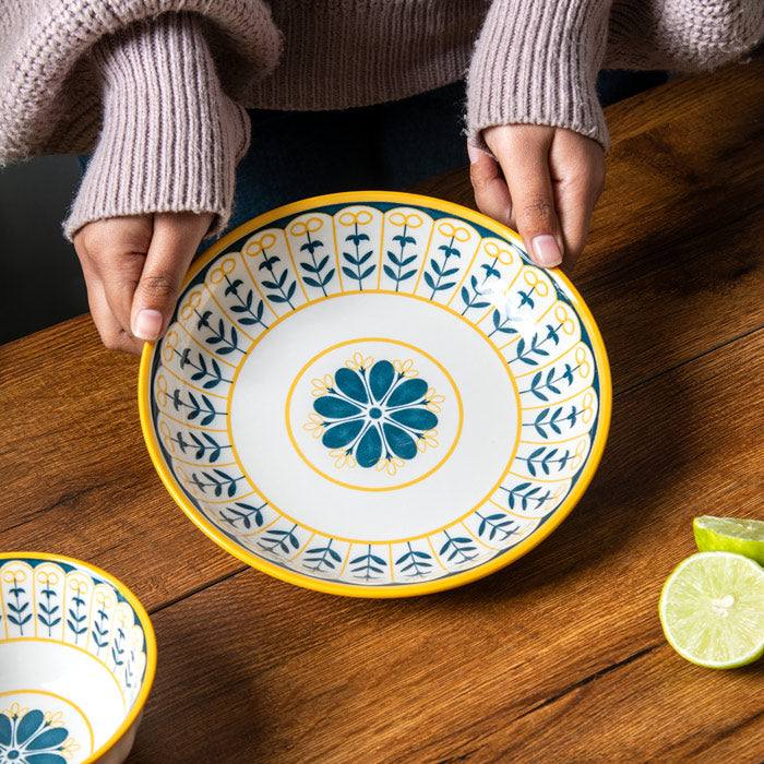 Tuscan Floral Pasta Plate - Image 2