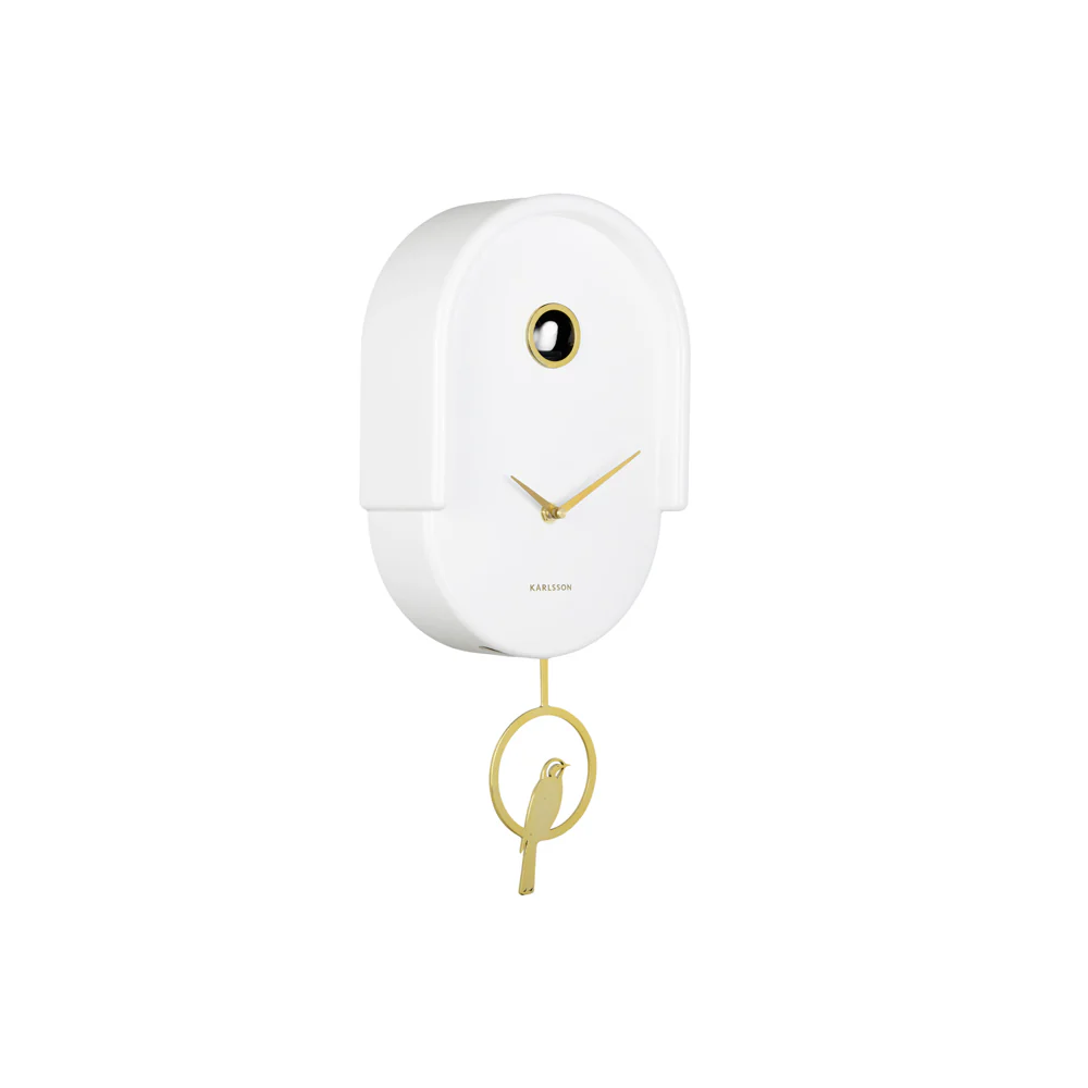 Tweet Wall Clock With Pendulum - White - Image 2