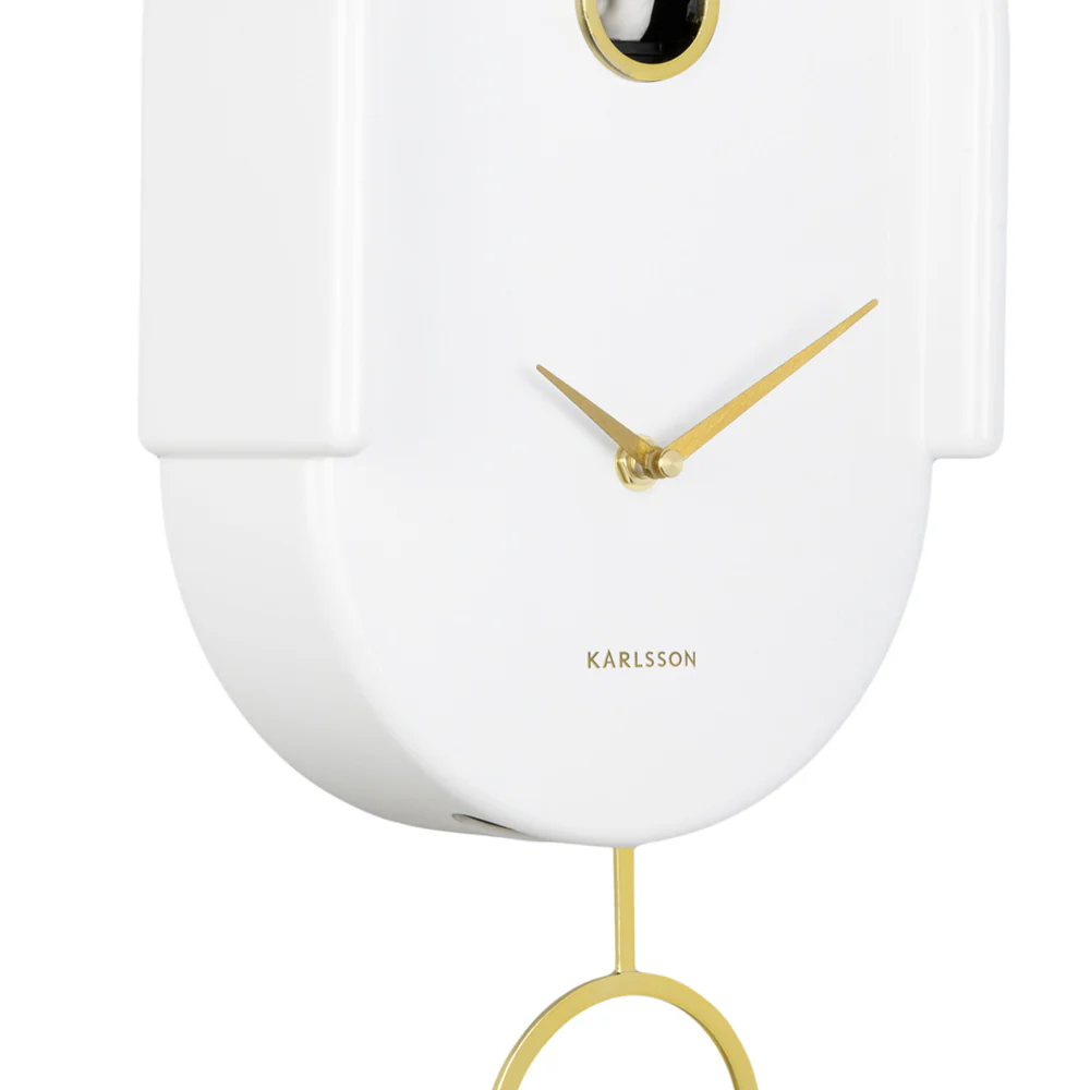 Tweet Wall Clock With Pendulum - White - Image 3