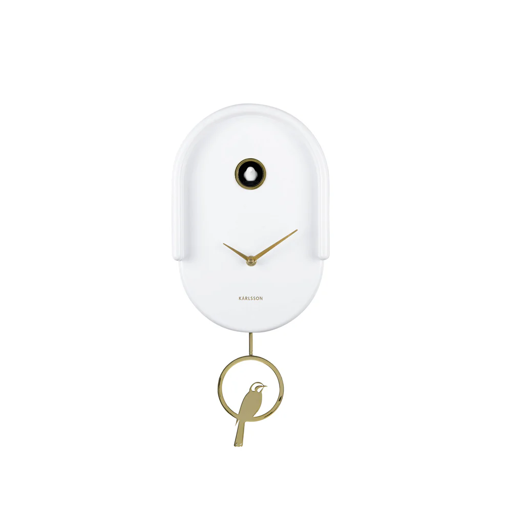 Tweet Wall Clock With Pendulum - White - Image 4