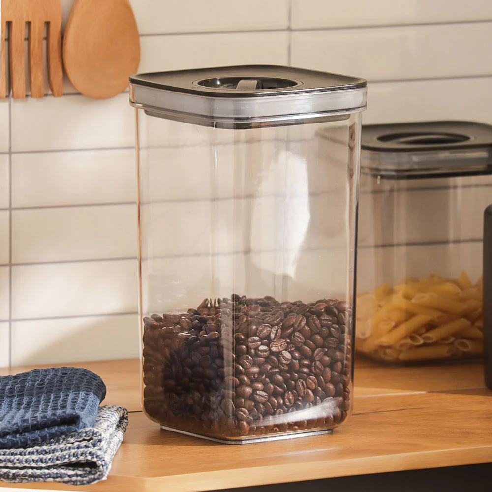 Twist Lock Storage Jar 2000ml - Black