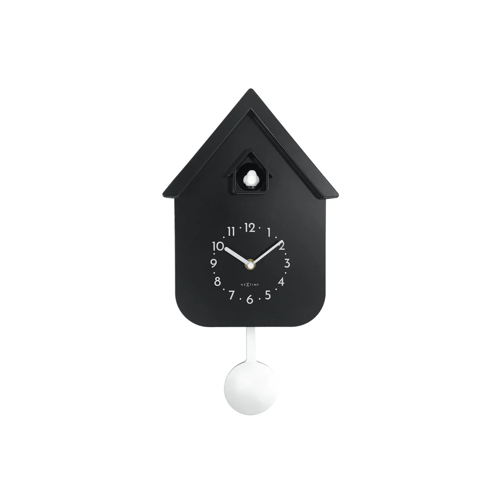 Twitter Cuckoo Wall Clock With Pendulum - Black - Image 2