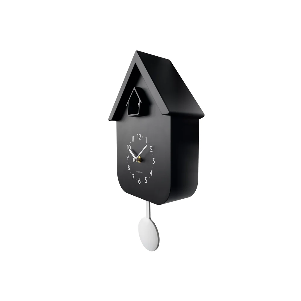 Twitter Cuckoo Wall Clock With Pendulum - Black - Image 6