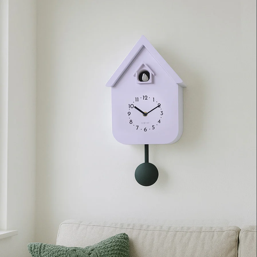 Twitter Cuckoo Wall Clock With Pendulum - Purple - Image 2
