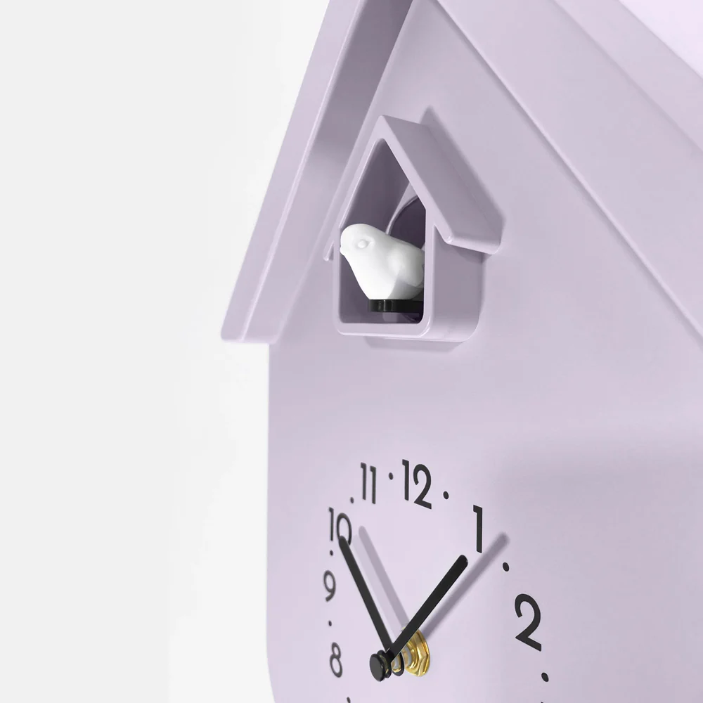 Twitter Cuckoo Wall Clock With Pendulum - Purple - Image 9