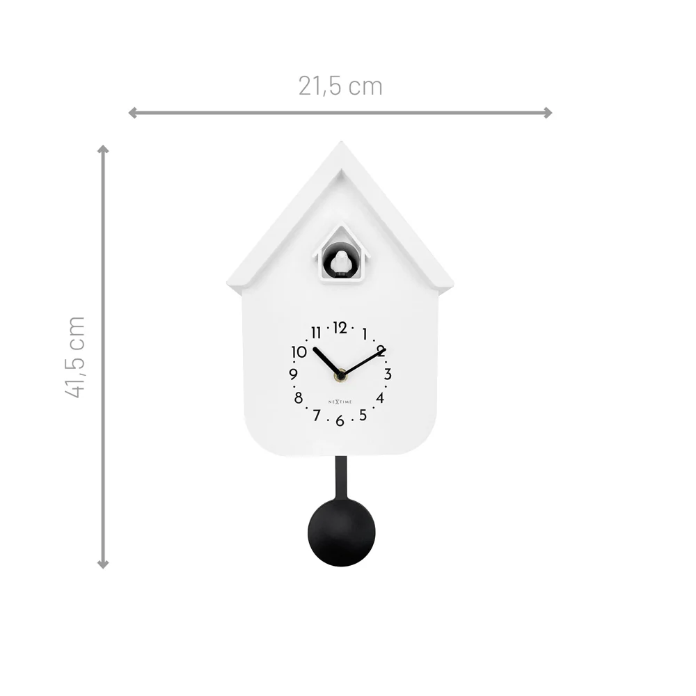 Twitter Cuckoo Wall Clock With Pendulum - White - Image 10