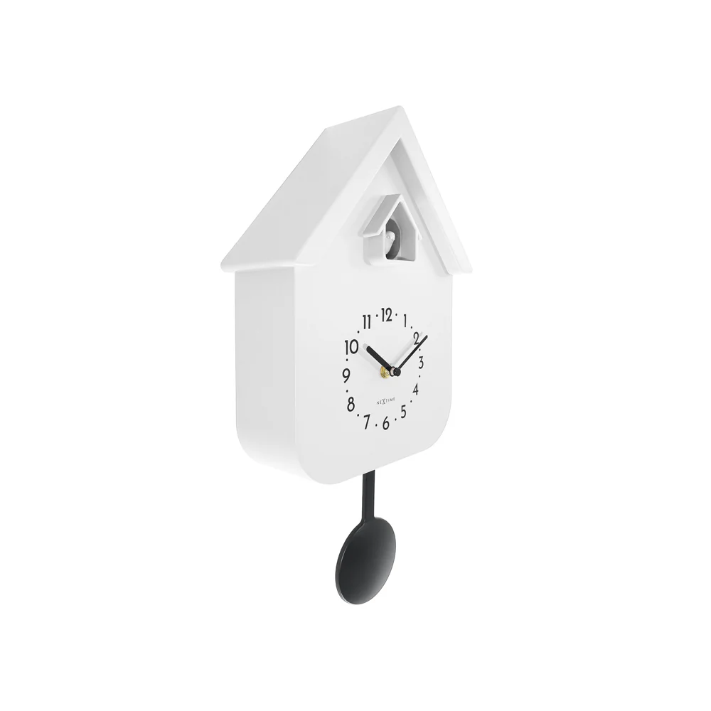 Twitter Cuckoo Wall Clock With Pendulum - White - Image 4