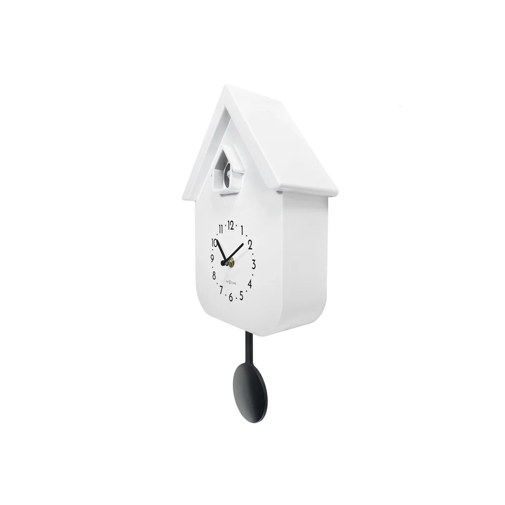 Twitter Cuckoo Wall Clock With Pendulum - White - Image 9