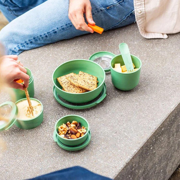 Tylla Storage Bowl with Lid 1000ml - Sage Green - Image 7