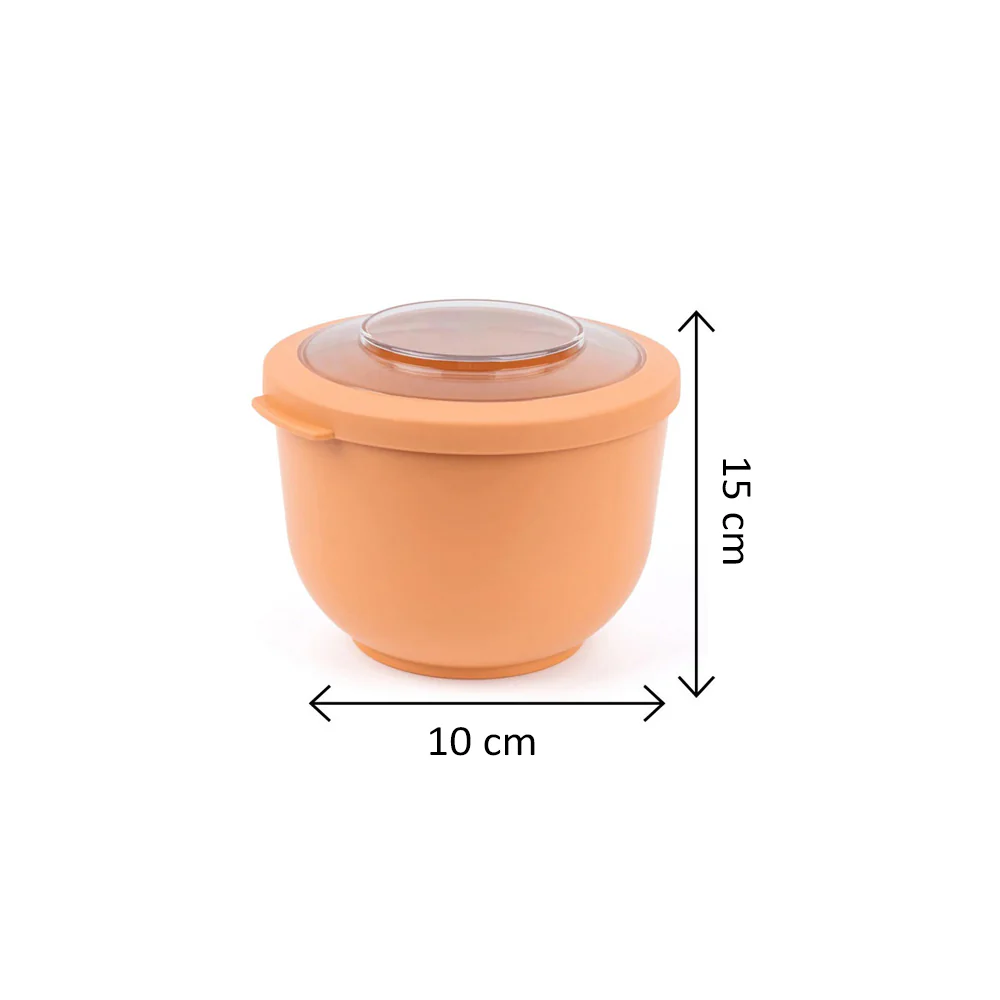 Tylla Storage Bowl with Lid 1200ml - Peach Orange - Image 4