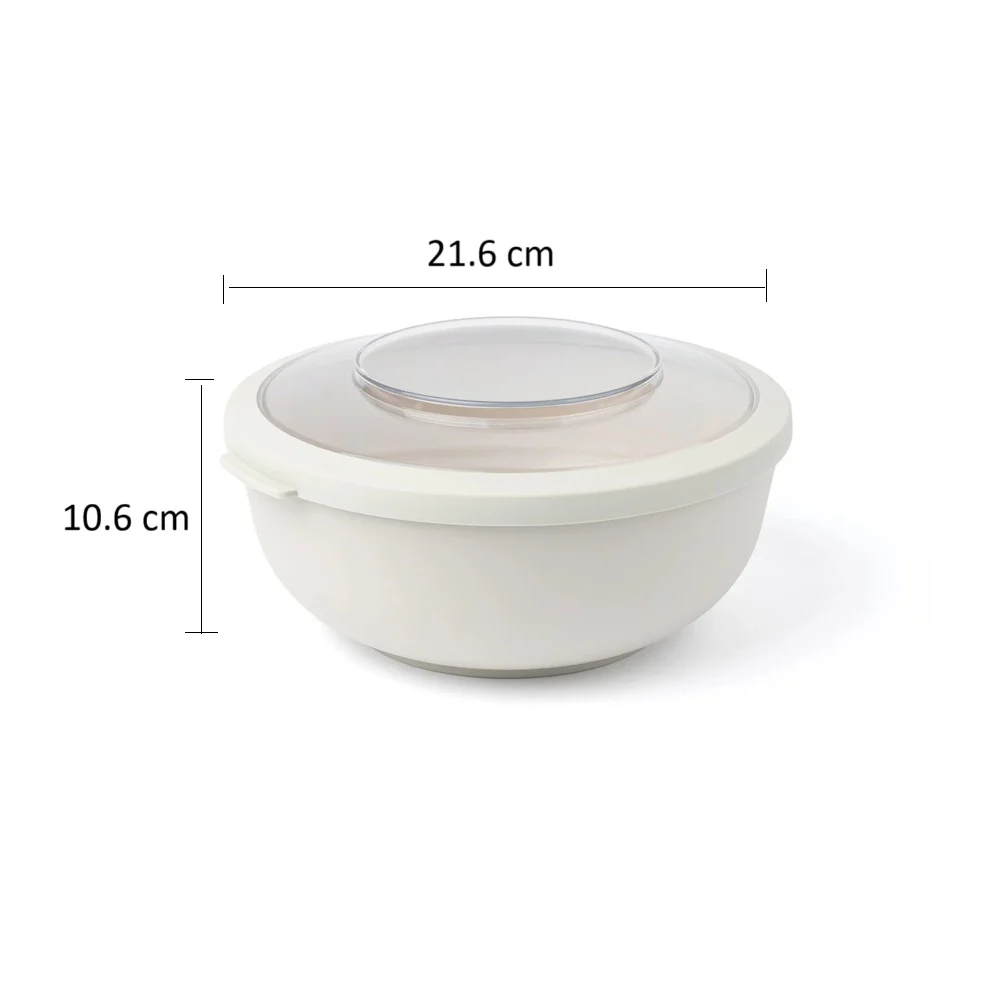Tylla Storage Bowl with Lid 2000ml - Oat - Image 4
