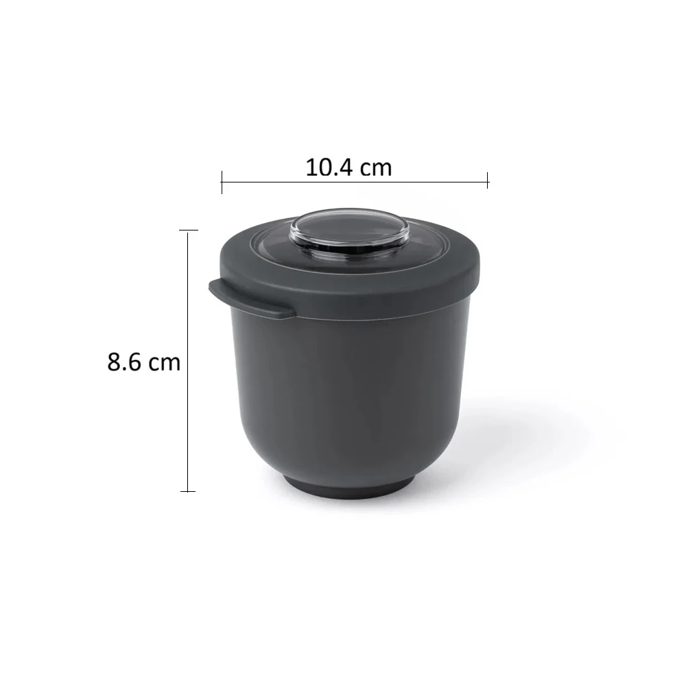 Tylla Storage Bowl with Lid 500ml - Charcoal Grey - Image 4