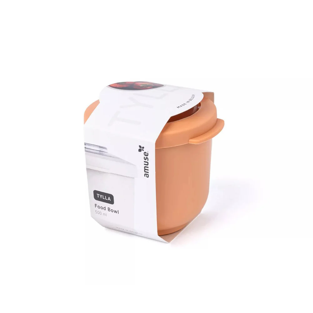 Tylla Storage Bowl with Lid 500ml - Peach Orange - Image 3