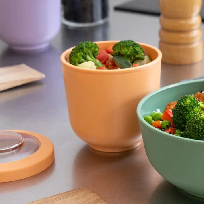 Tylla Storage Bowl with Lid 500ml - Peach Orange - Image 5