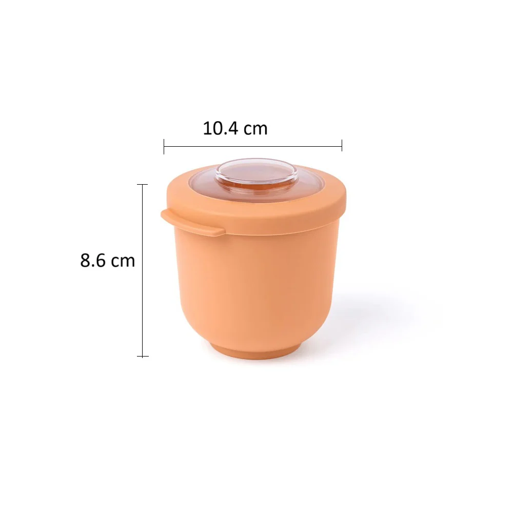 Tylla Storage Bowl with Lid 500ml - Peach Orange - Image 6