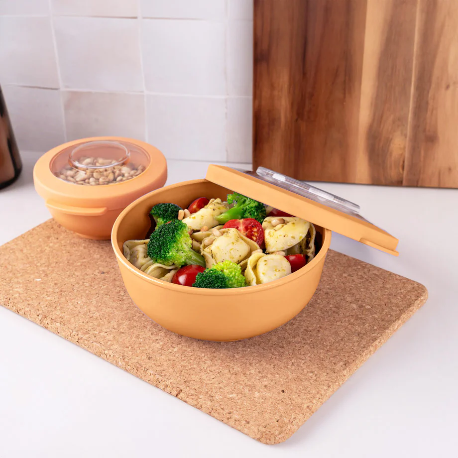 Tylla Storage Bowl with Lid 700ml - Peach Orange - Image 7