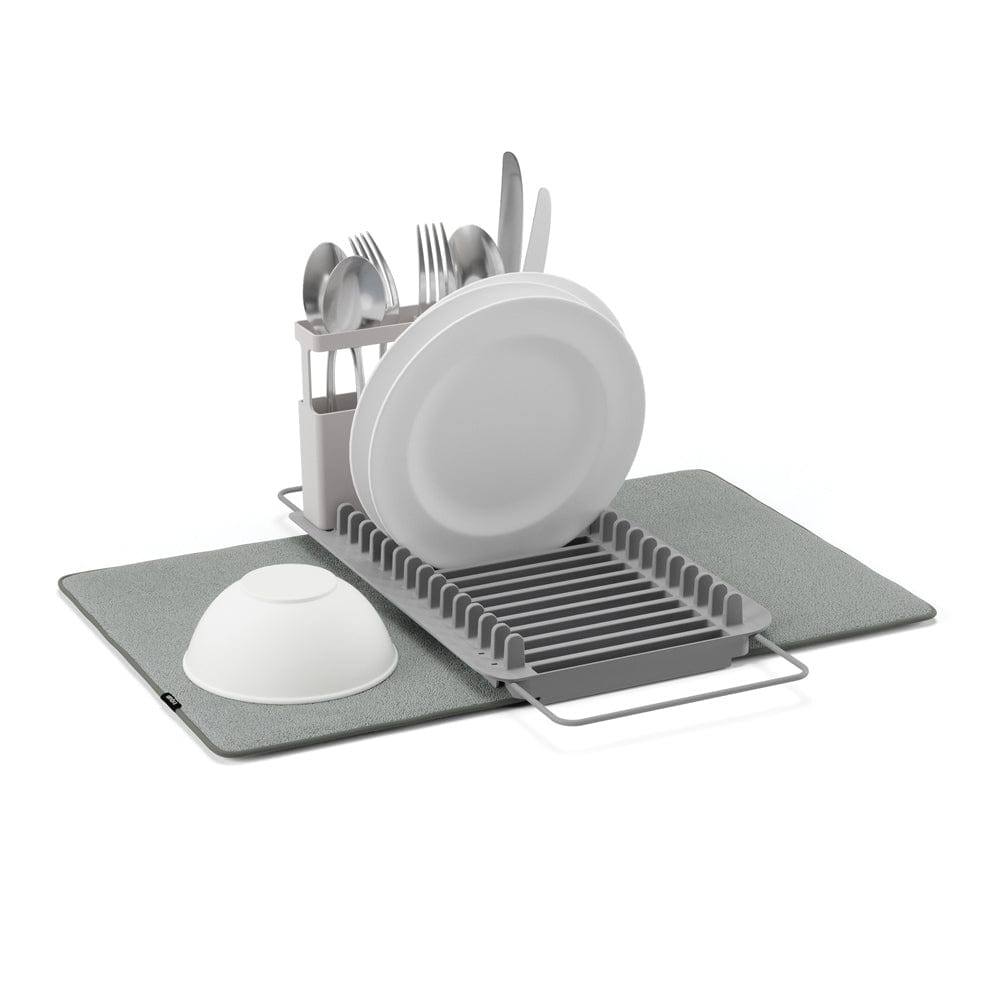UDry Over The Sink Dish Rack With Dry Mat - Charcoal - Image 2