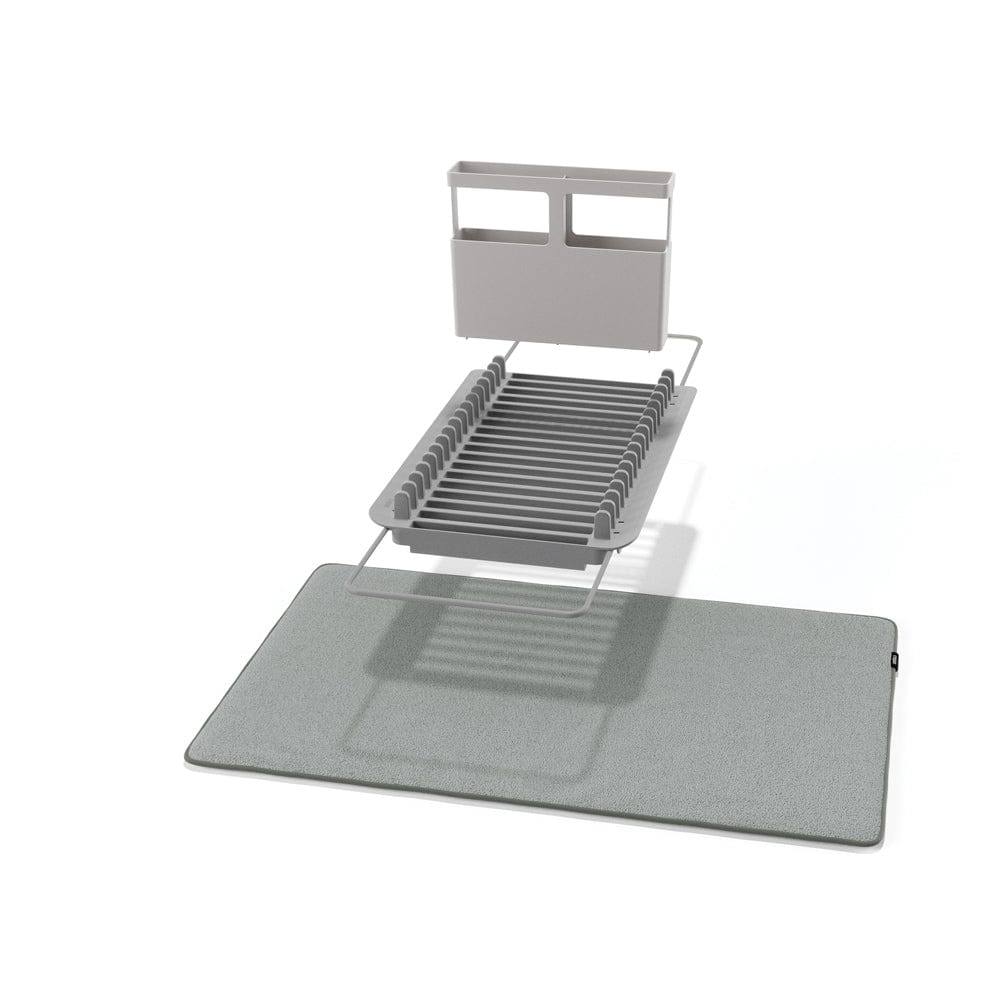 UDry Over The Sink Dish Rack With Dry Mat - Charcoal - Image 7