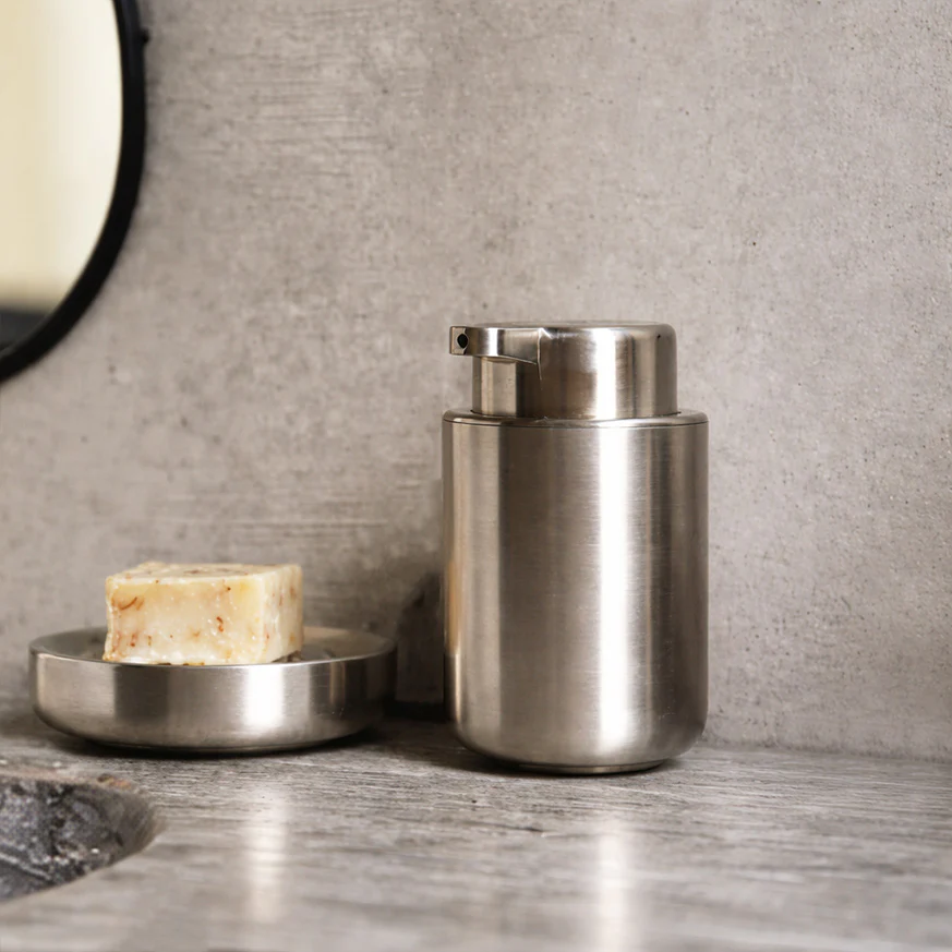 Ume Stainless Steel Soap Dispenser - Matte Steel - Image 4