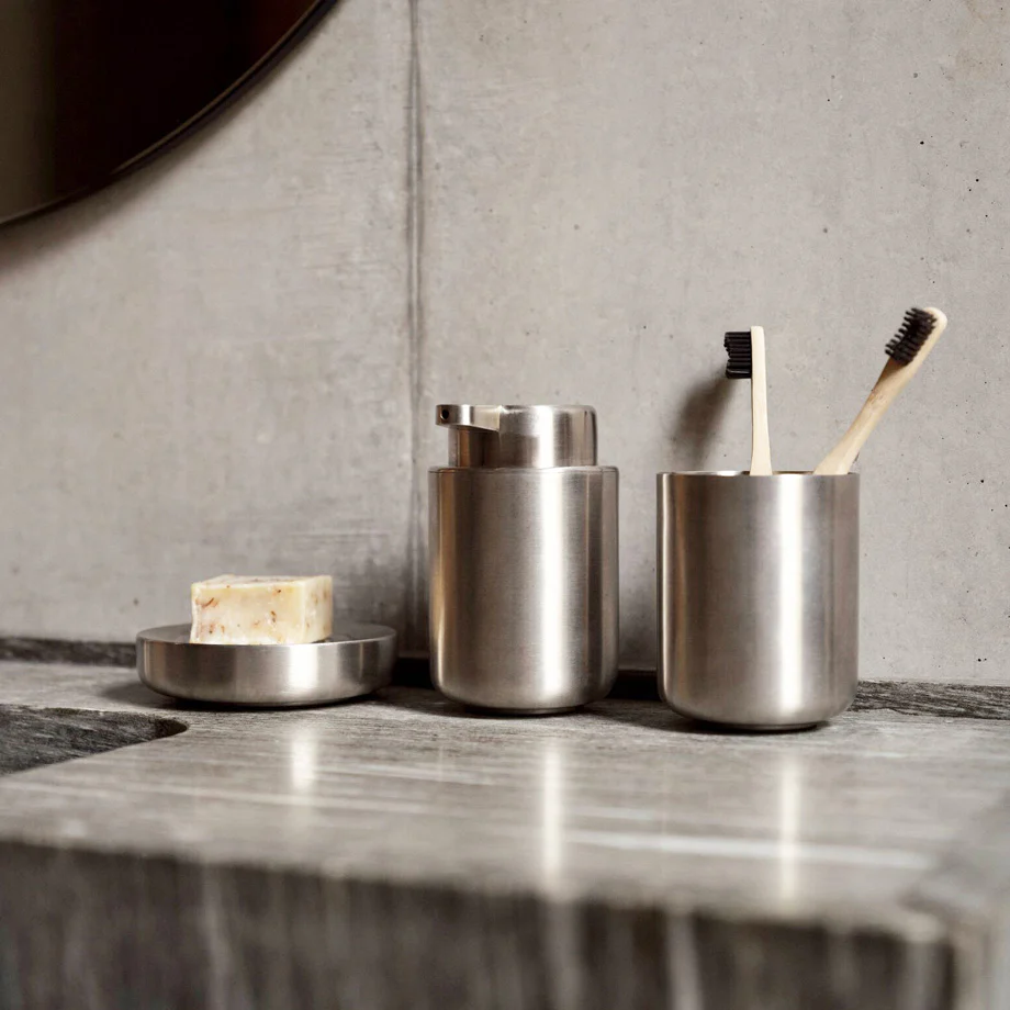 Ume Stainless Steel Soap Dispenser - Matte Steel - Image 7