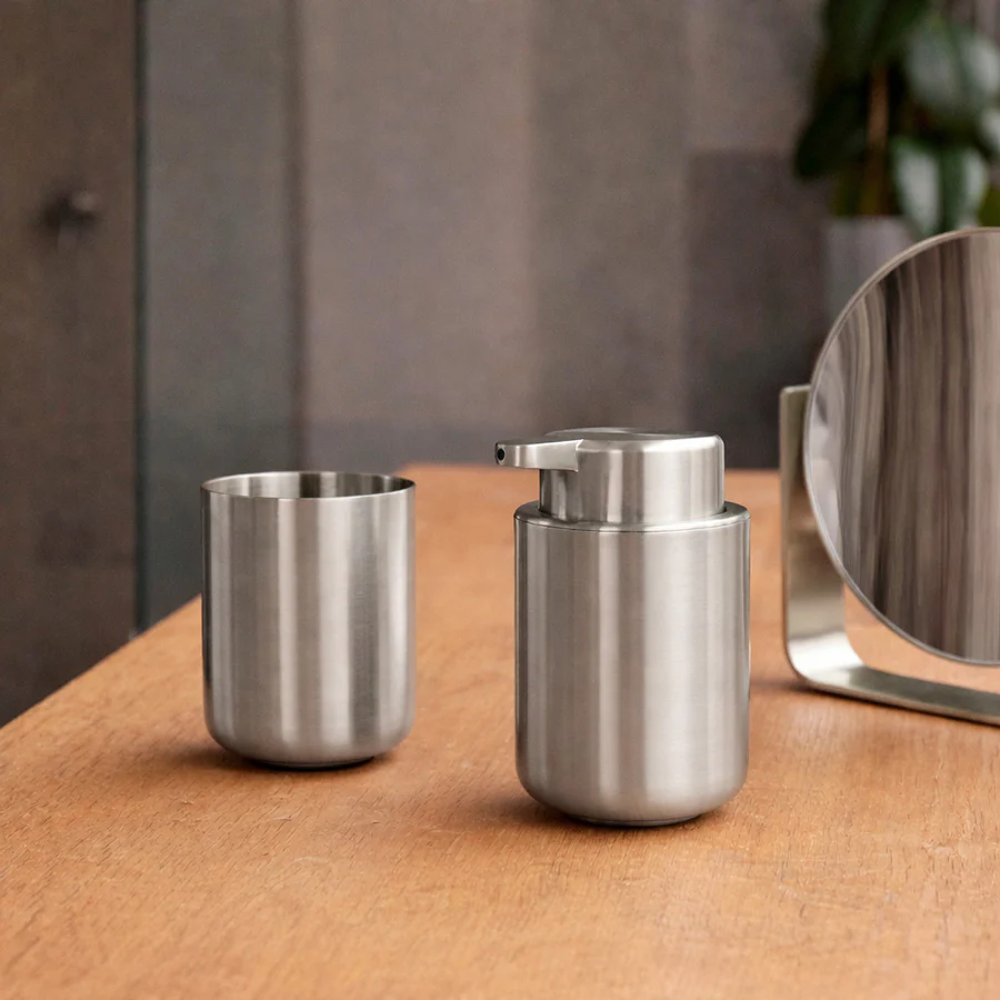 Ume Stainless Steel Soap Dispenser - Matte Steel - Image 9