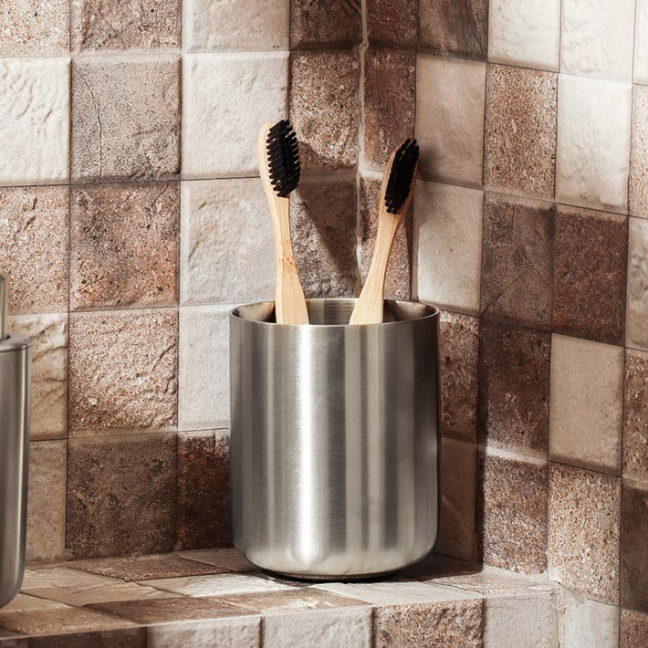 Ume Stainless Steel Toothbrush Tumbler - Matte Steel - Image 2