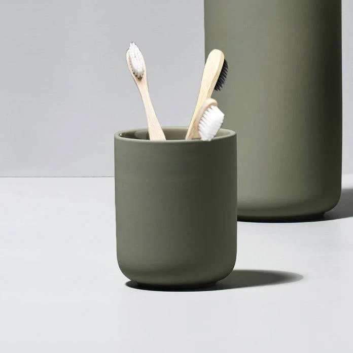 Ume Toothbrush Tumbler - Olive Green
