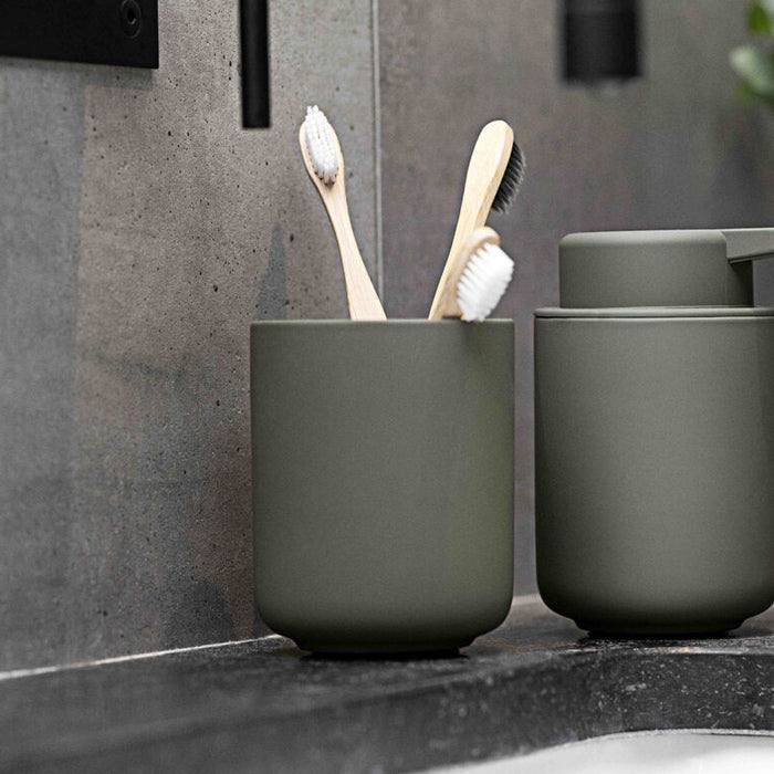 Ume Toothbrush Tumbler - Olive Green - Image 2