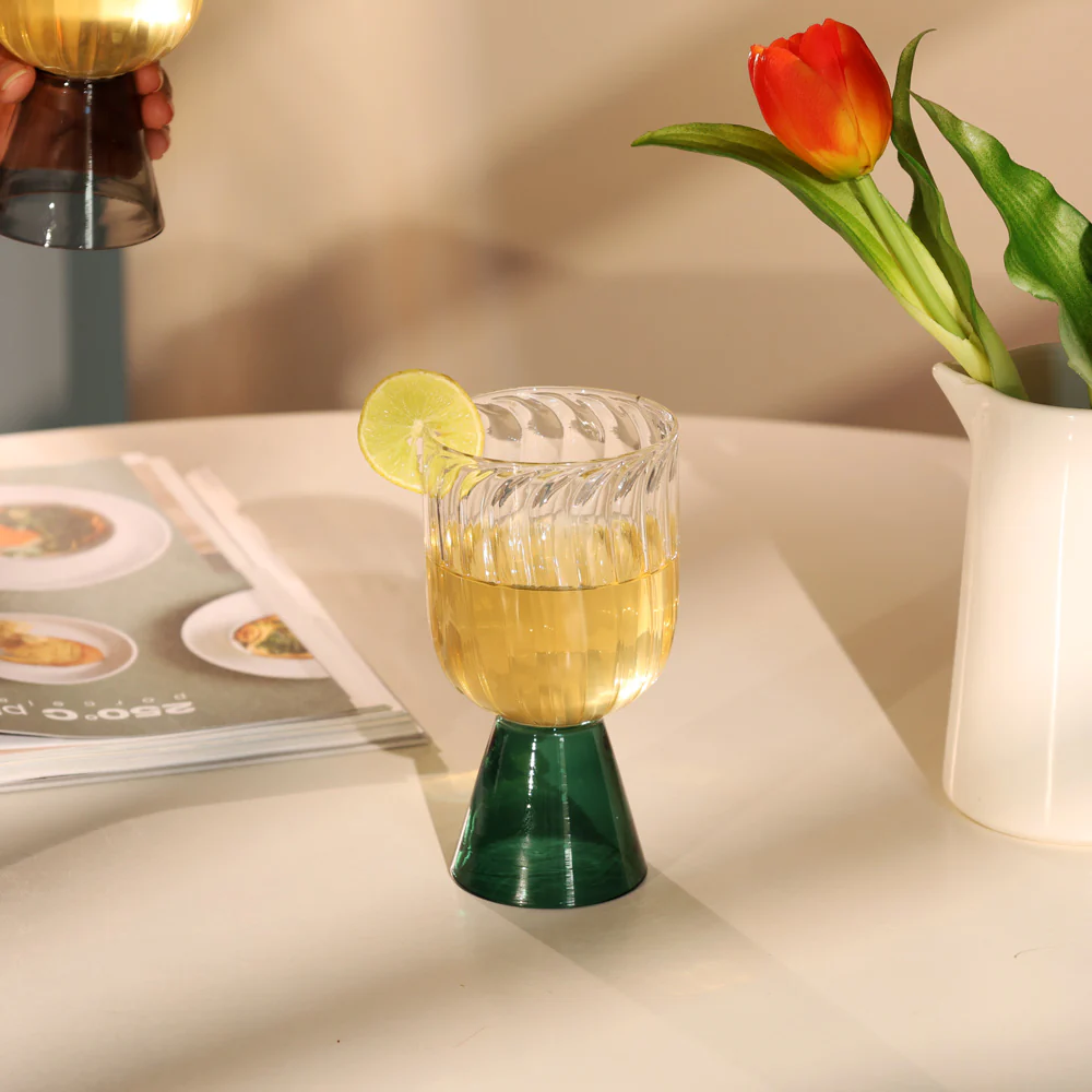 Ellio Drinking Glasses, Set of 2 - Teal - Image 3