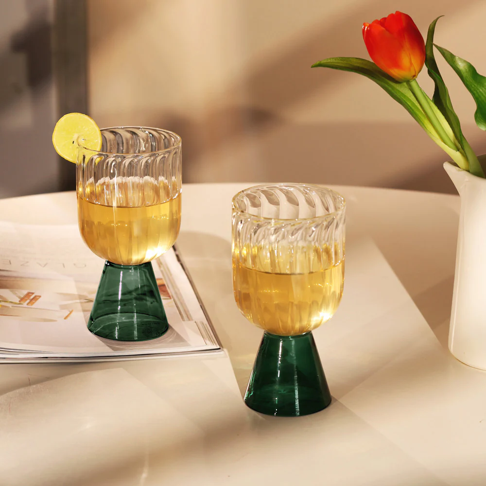 Ellio Drinking Glasses, Set of 2 - Teal - Image 4