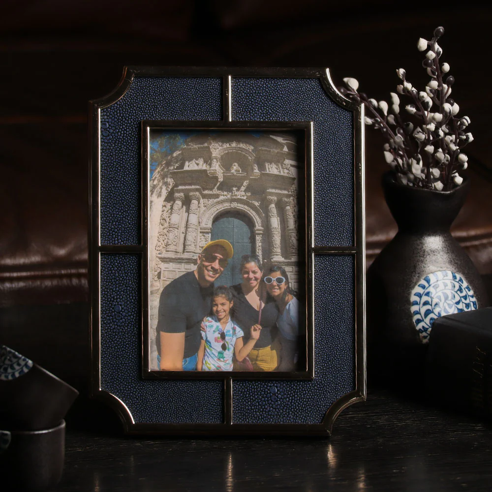 Valance Photo Frame Medium - Blue Gold - Image 4