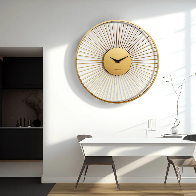 Vasco Round Wall Clock 80cm - Gold