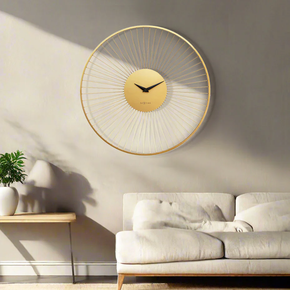 Vasco Round Wall Clock 80cm - Gold - Image 2