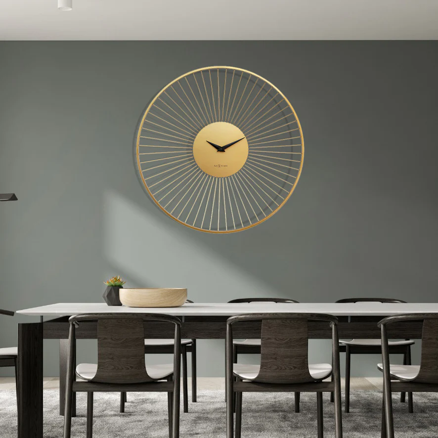 Vasco Round Wall Clock 80cm - Gold - Image 9