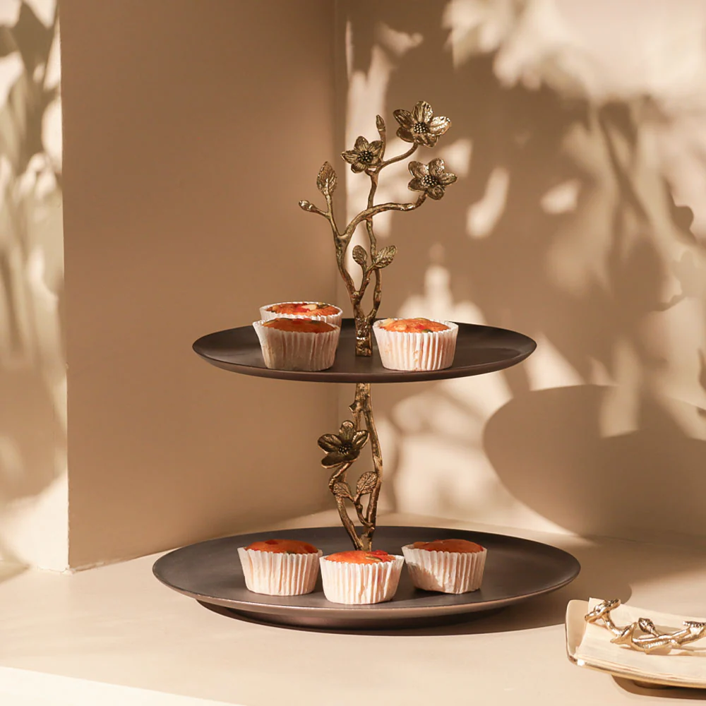 Vera 2-Tier Serving Stand - Dark Cherry - Image 6