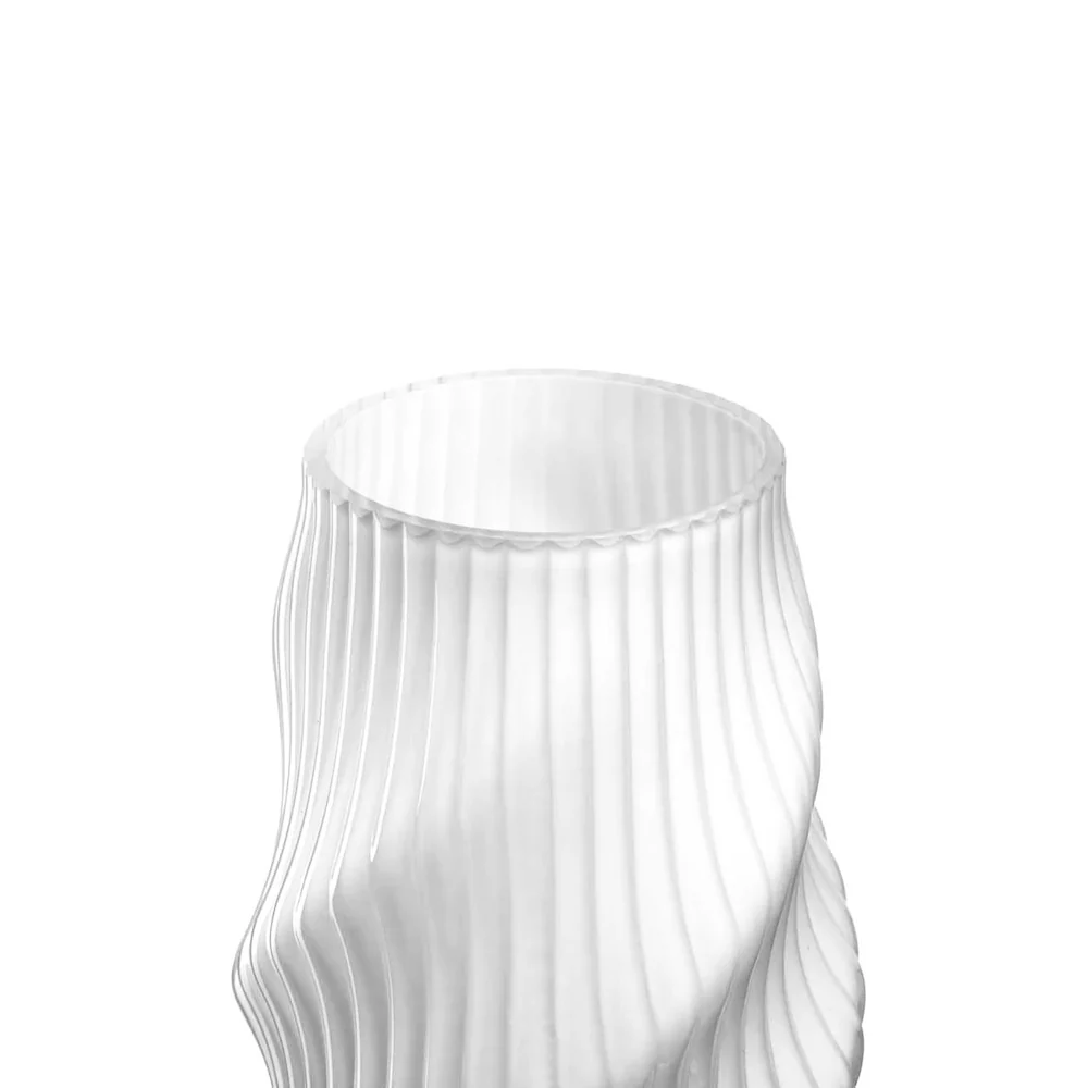 Verdi Glass Vase Small - White - Image 3